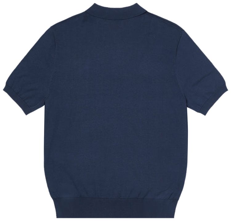 Palace Intarsia Font Polo Navy