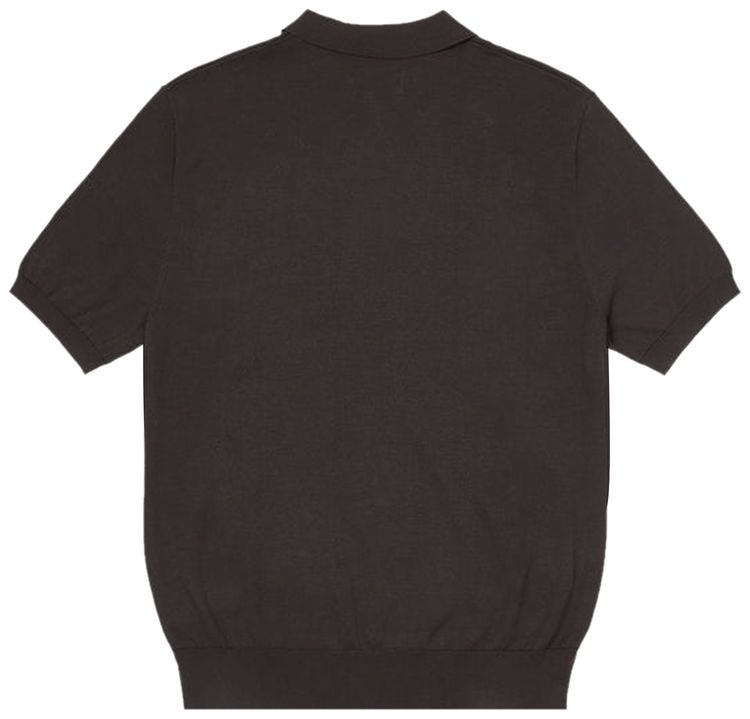 Palace Intarsia Font Polo Black