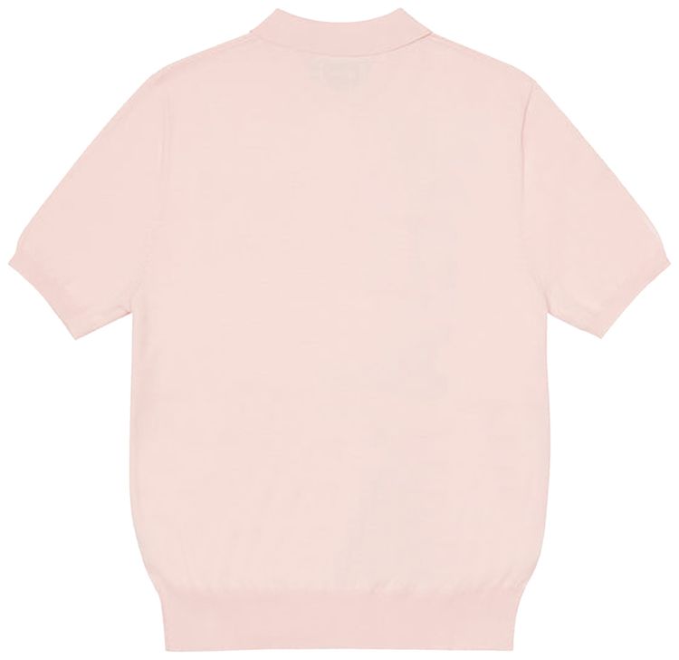 Palace Intarsia Font Polo Pink