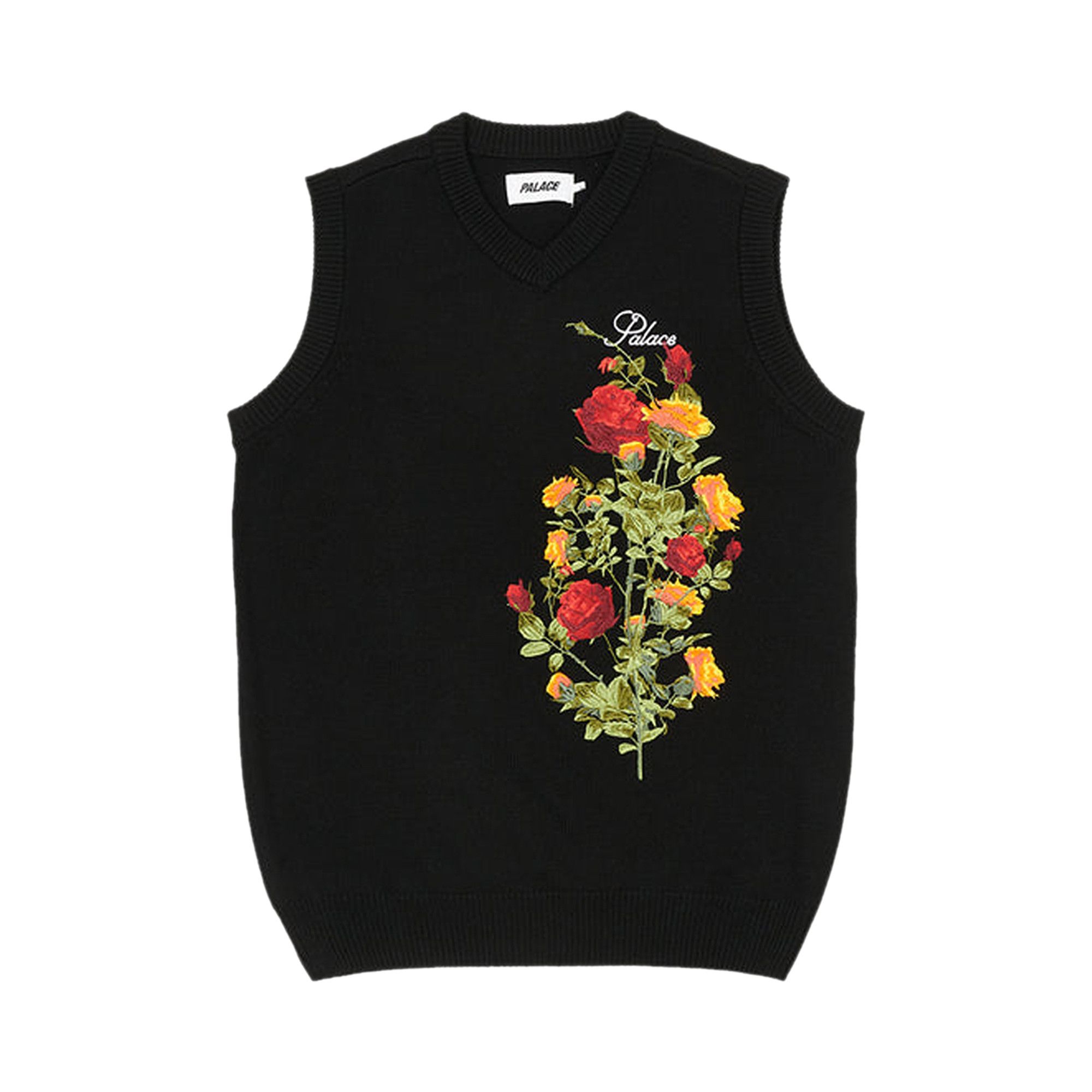 Buy Palace Rose Knit Vest 'Black' - P23KW009 | GOAT UK