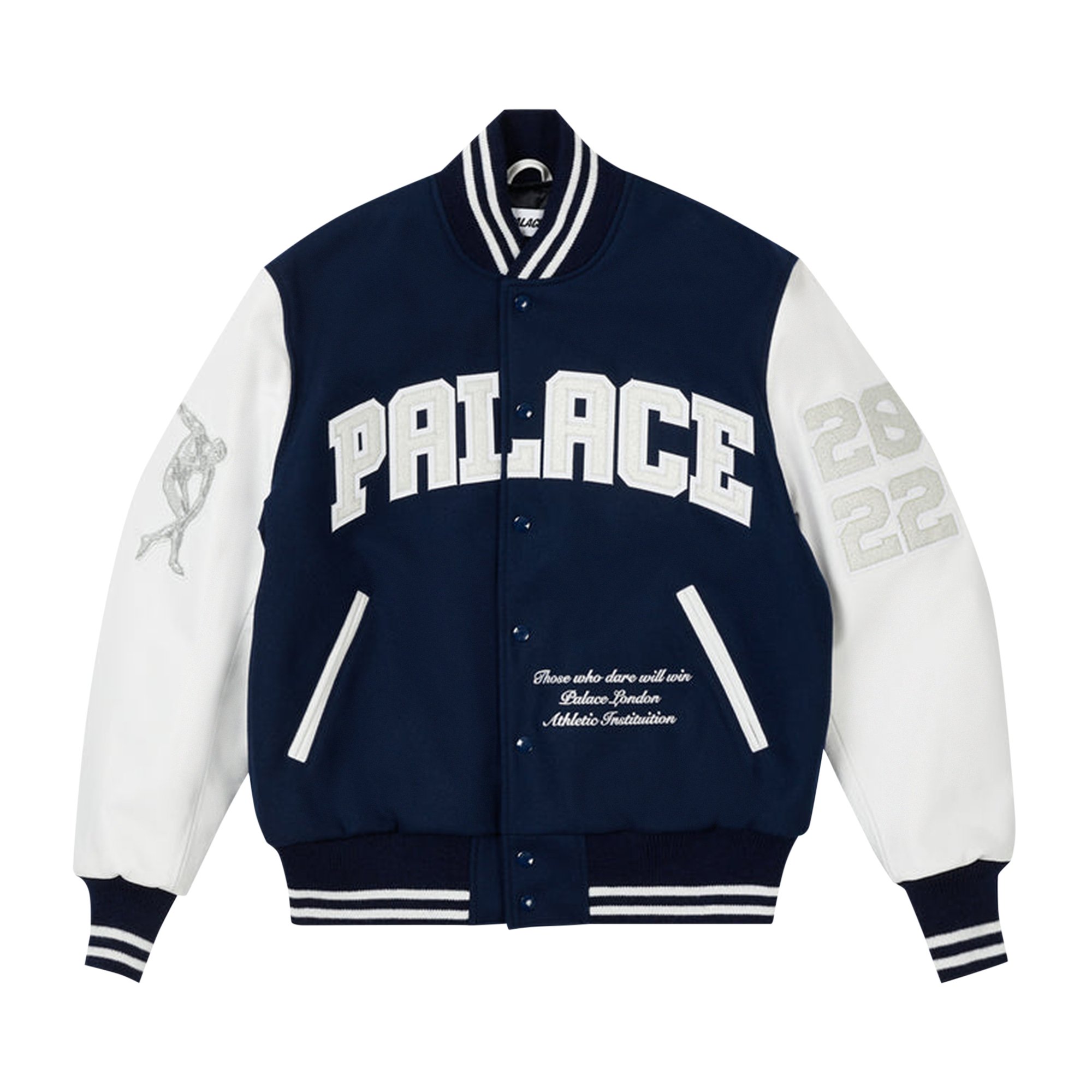 Buy Palace Greek Varsity Jacket 'Blue' - P21JK037 | GOAT
