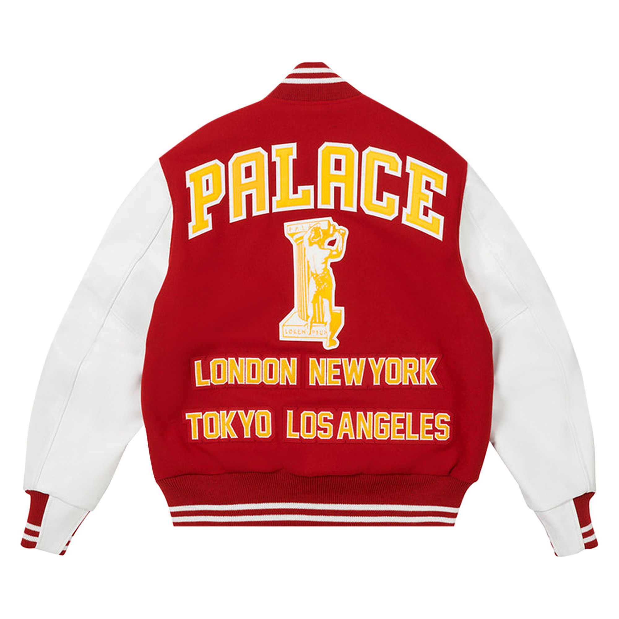 Buy Palace Greek Varsity Jacket Red P21JK036 GOAT UK
