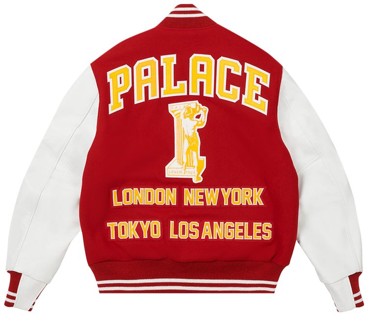 Palace Greek Varsity Jacket Red