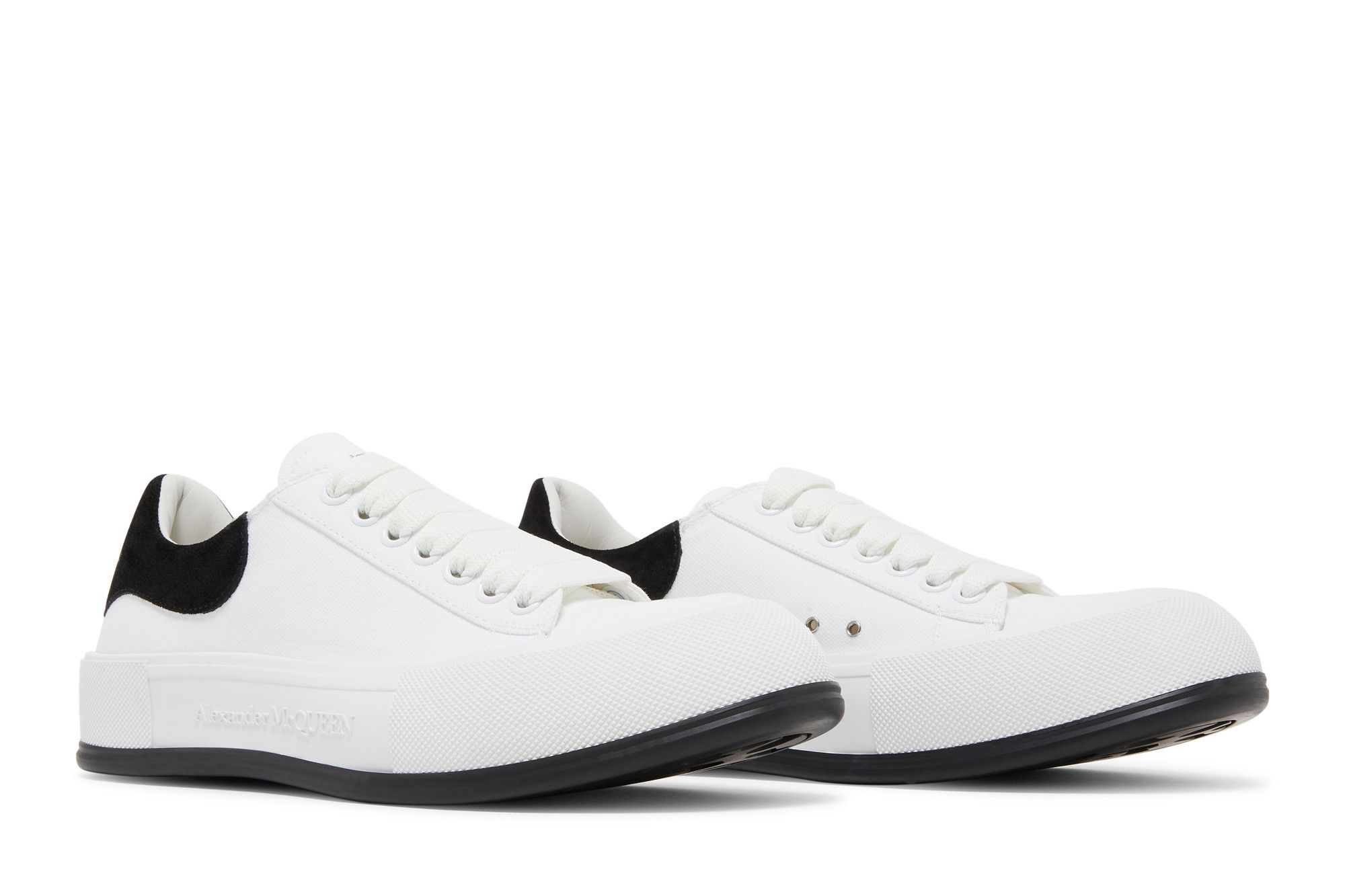 alexander mcqueen メンズPLIMSOLEスニーカー_654594 W4MVH 1497 Buy Alexander McQueen Deck Plimsoll Low 'White Black