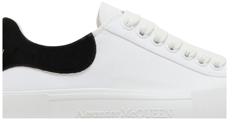 Alexander McQueen Deck Plimsoll Low White Black