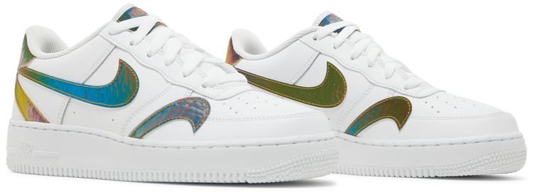 Air Jordan Air Force 1 LV8 2 GS Misplaced Swooshes   White Multi