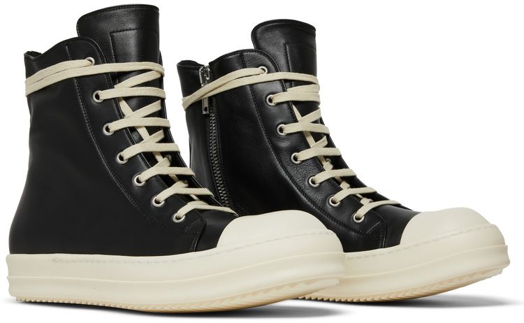 Rick Owens Strobe Leather High Black Milk