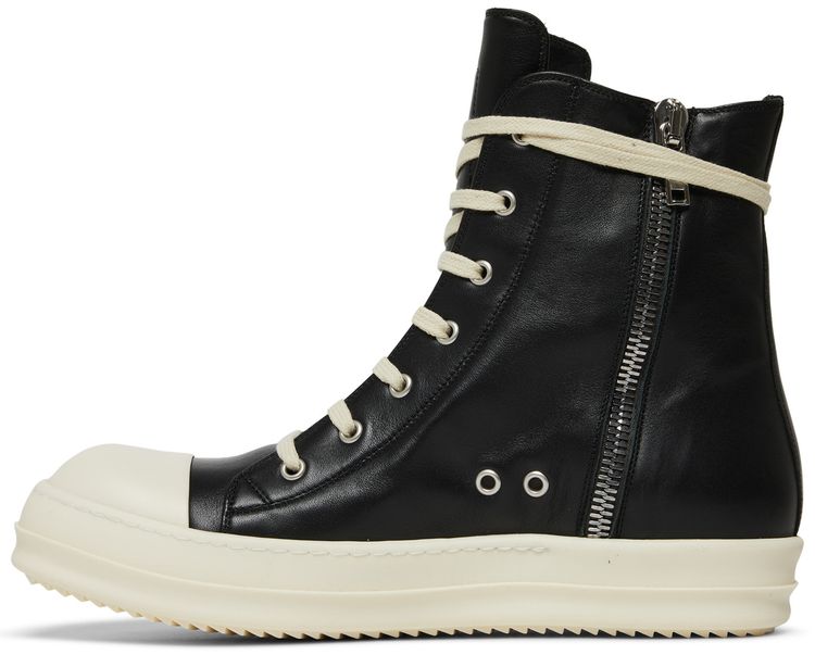 Rick Owens Strobe Leather High Black Milk
