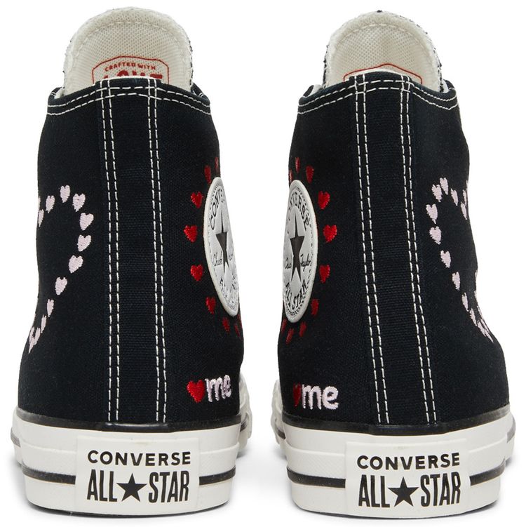Converse Wmns Chuck Taylor All Star High Embroidered Hearts   Black