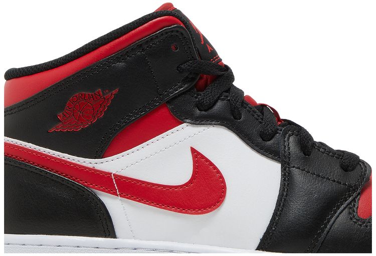 Air Jordan 1 Mid GS Black Fire Red
