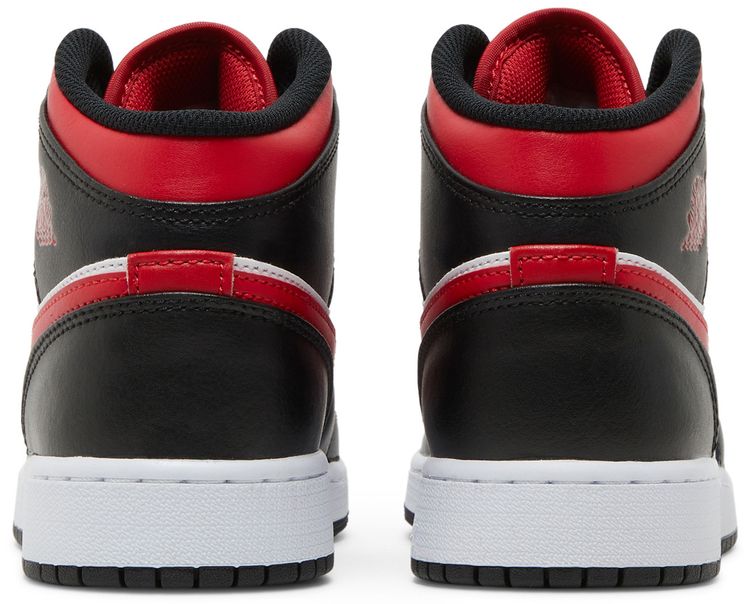 Air Jordan 1 Mid GS Black Fire Red