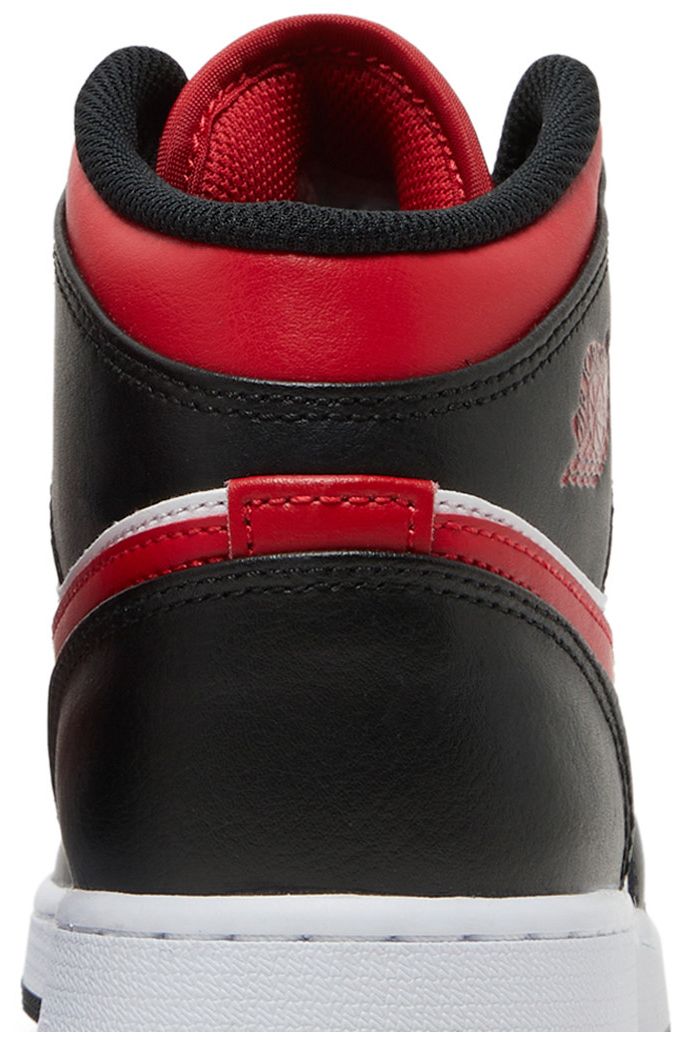Air Jordan 1 Mid GS Black Fire Red