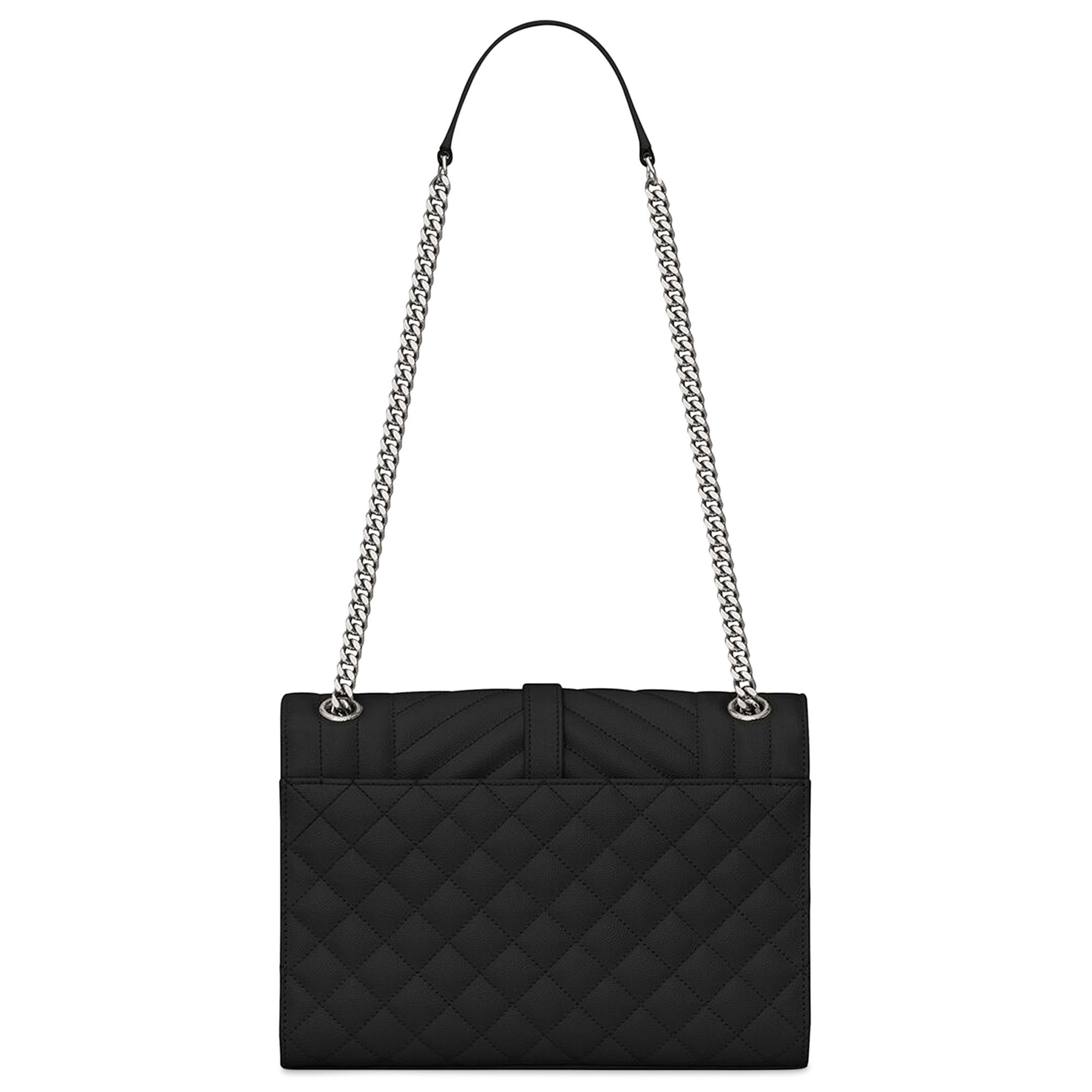SAINT LAURENT PARIS｜CROSSBAGS (600185 BOW92 1000) Buy Saint Laurent Envelope Medium Chain Bag 'Noir' - 600185