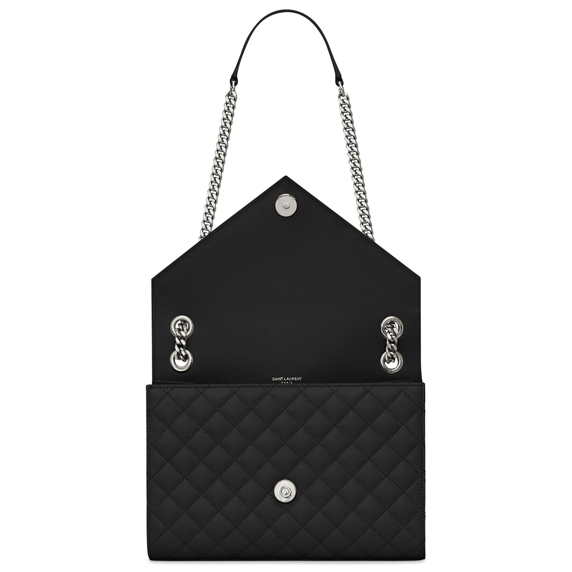 SAINT LAURENT PARIS｜CROSSBAGS (600185 BOW92 1000) Buy Saint Laurent Envelope Medium Chain Bag 'Noir' - 600185
