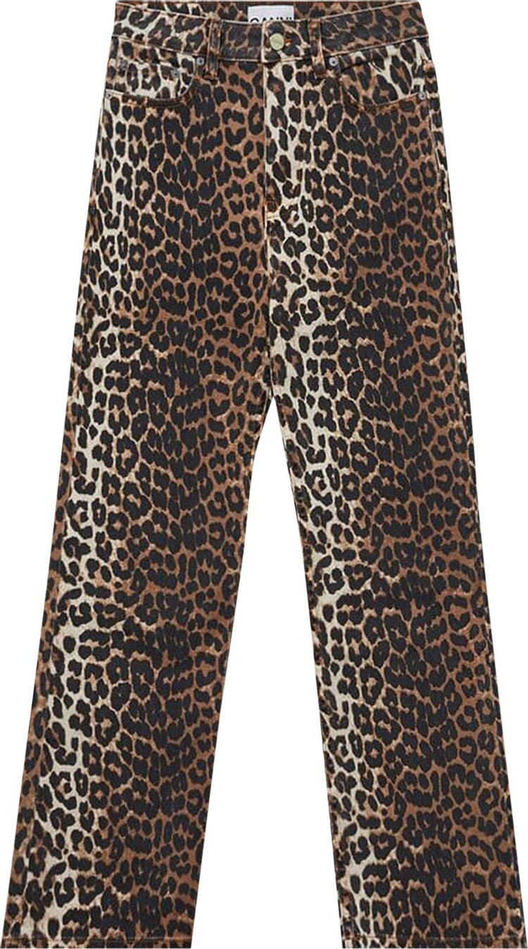 GANNI Print Jeans 'Leopard'