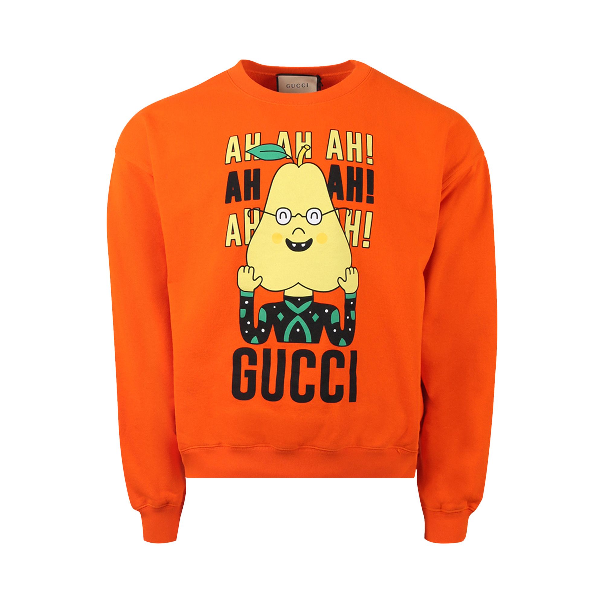 Orange gucci sweatshirt cheap