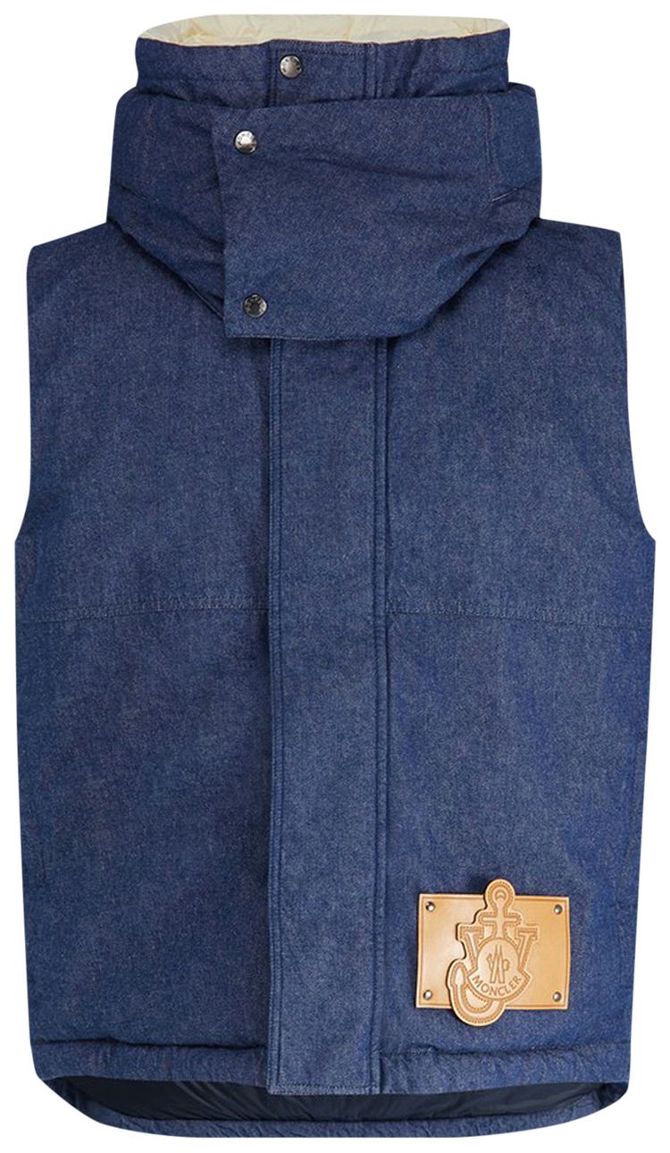 Moncler Dalby Denim Vest Navy