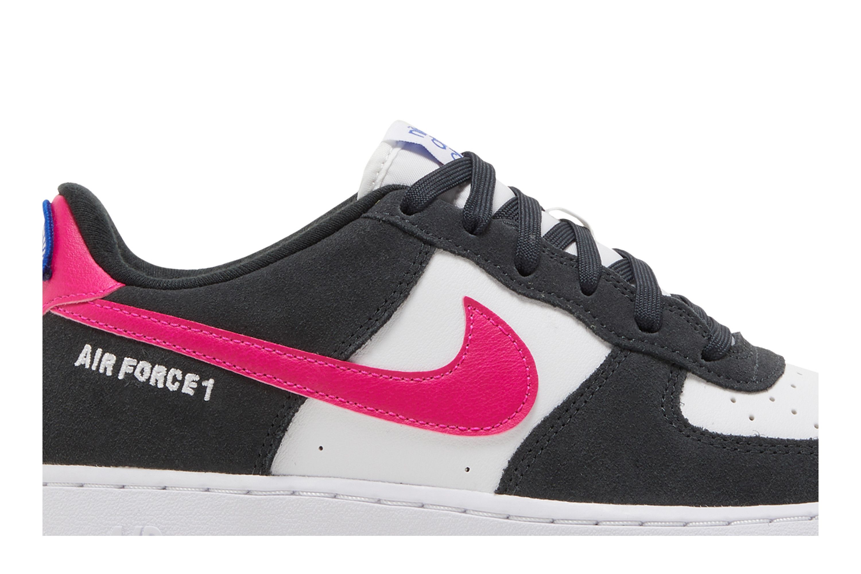 Pink white and black air force ones hot sale