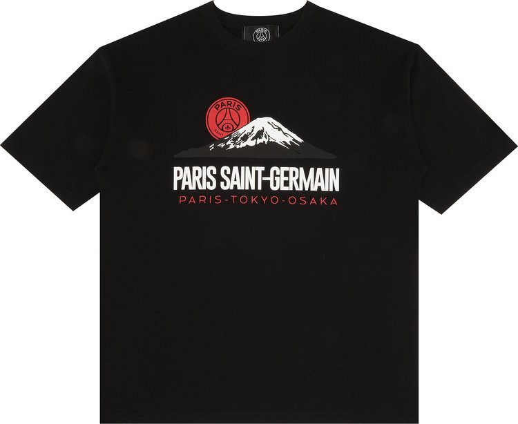 Paris Saint-Germain x Edifice Japan Tour Mountain Short-Sleeve Tee 'Black'