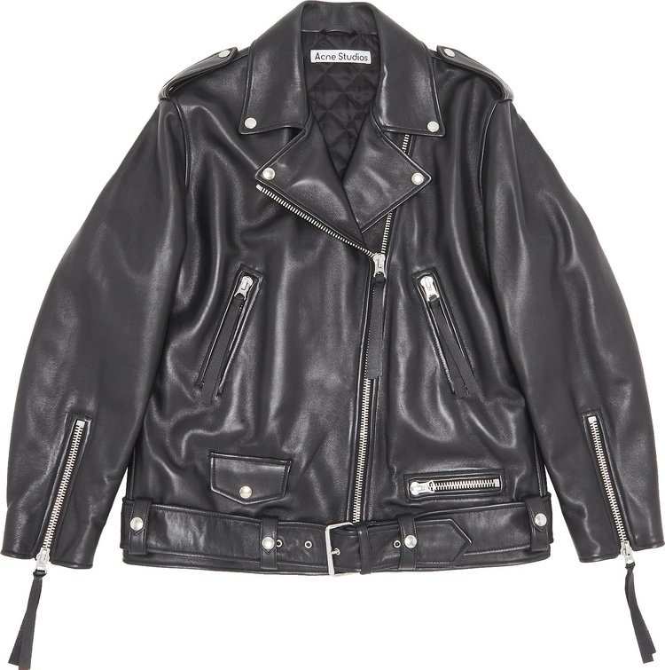 Buy Acne Studios Leather Biker Jacket 'Black' - 0352 200000305LBJ BLAC ...