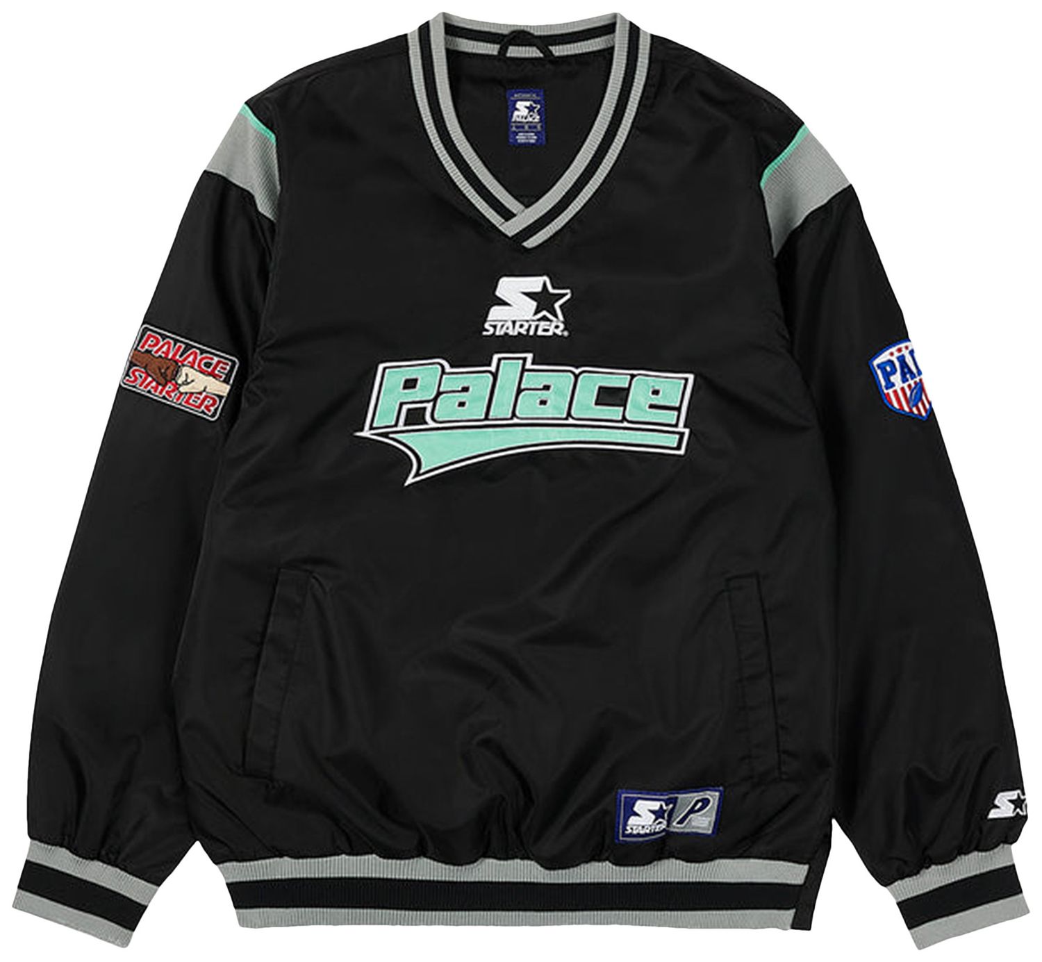 Buy Palace x Starter Warm Up Pullover 'Black' P22STAJK003 GOAT