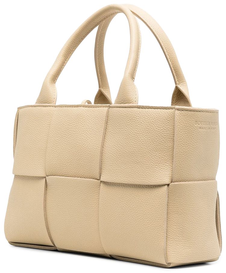 Bottega Veneta Mini Arco Tote Grainy Calf PorridgeGold