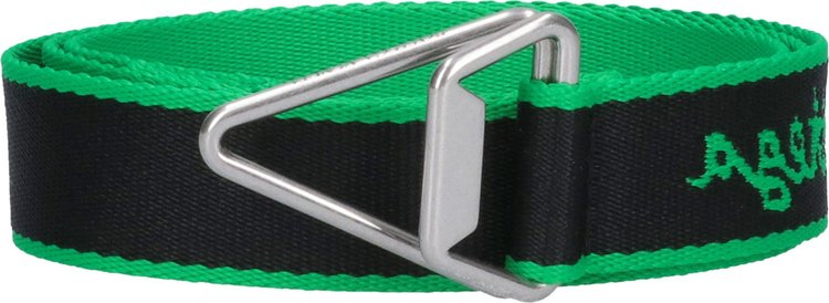 Bottega Veneta Triangle Slider 3cm Belt 'Black/Green'