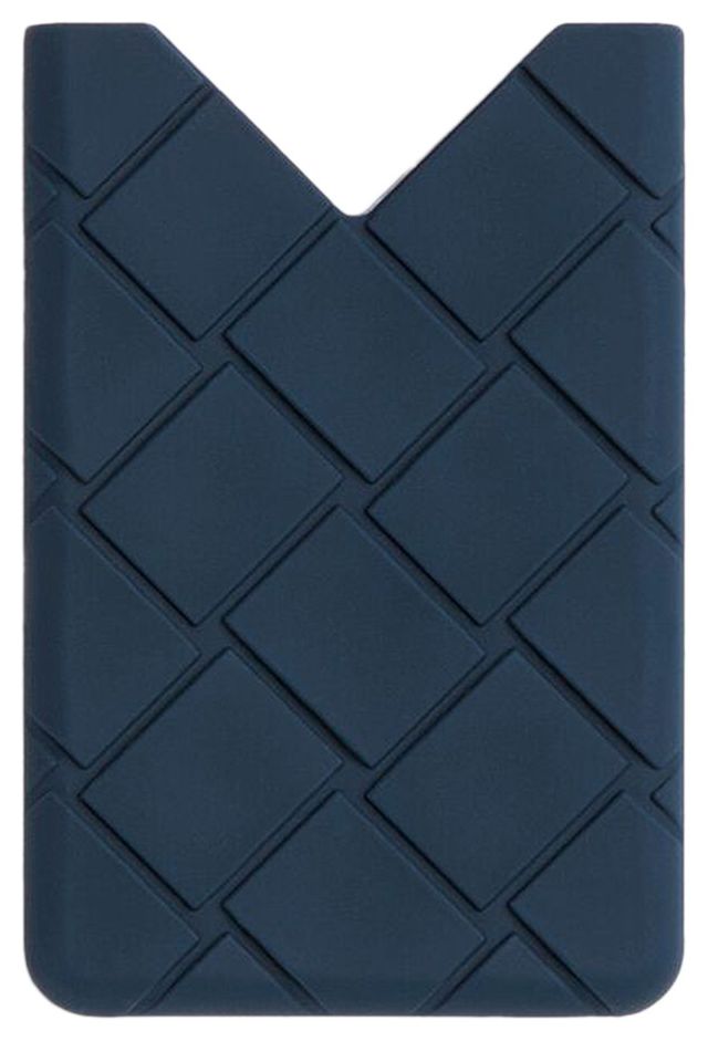 Bottega Veneta Rubber Cardcase Deep Blue