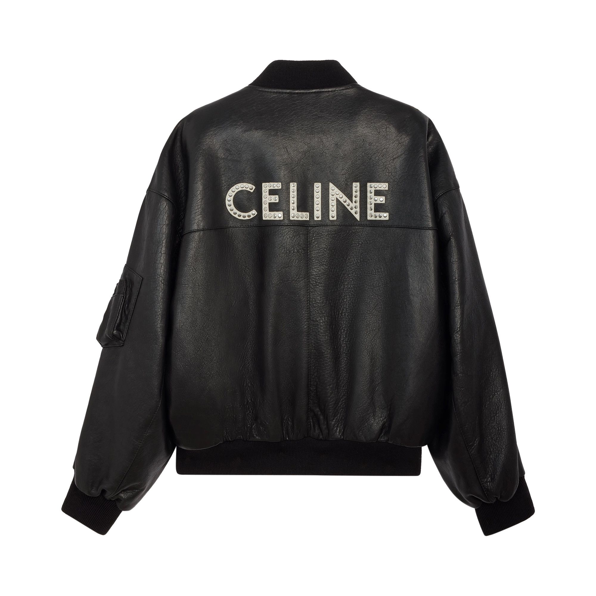 ジャケット CELINE OVERSIZED BOMBER JACKET IN CALFSKIN CELINE oversized hooded teddy jacket in nylon | REVERSIBLE