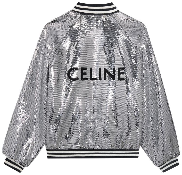 CELINE Sequined Teddy Light Grey