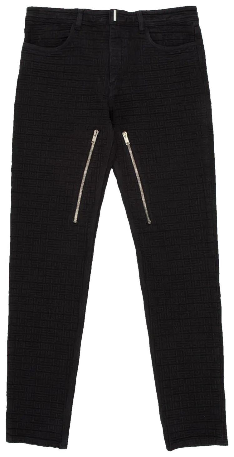 Givenchy Skinny Fit Denim Trousers With Zip Black