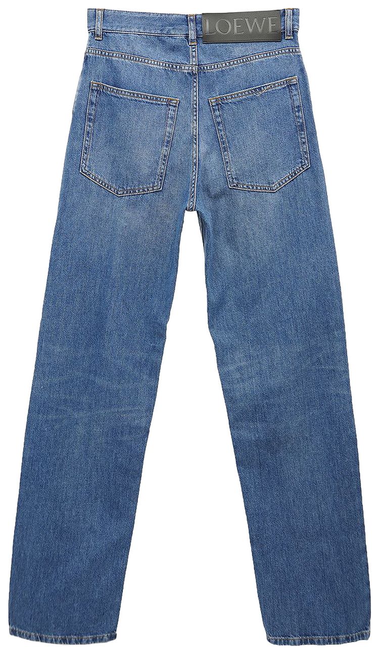Loewe Washed Denim Trousers Indigo Blue
