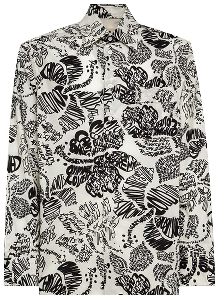 Marni Long Sleeve Shirt With Writing Black