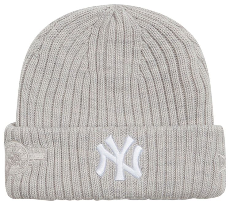 Buy Kith & New Era For New York Yankees Knit Beanie 'Light Heather Grey' - KHM050063 002 | GOAT