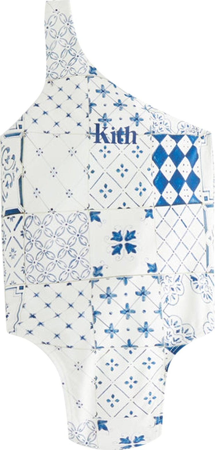 Kith Kids Baby Azulejo Tiles One Shoulder Swimsuit 'Sandrift'
