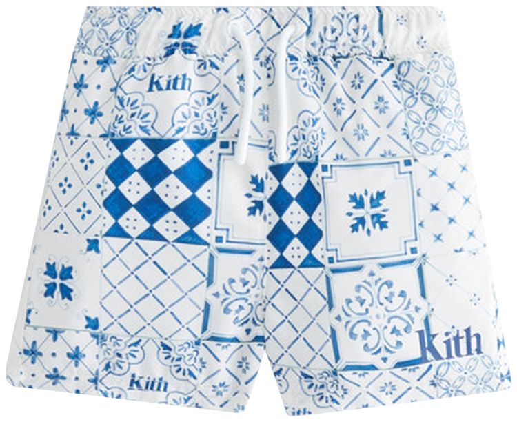 Kith Kids Baby Azulejo Tiles Swim Trunk Sandrift