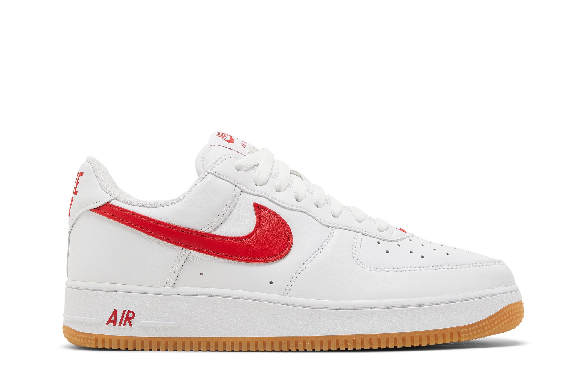 red on white air force 1