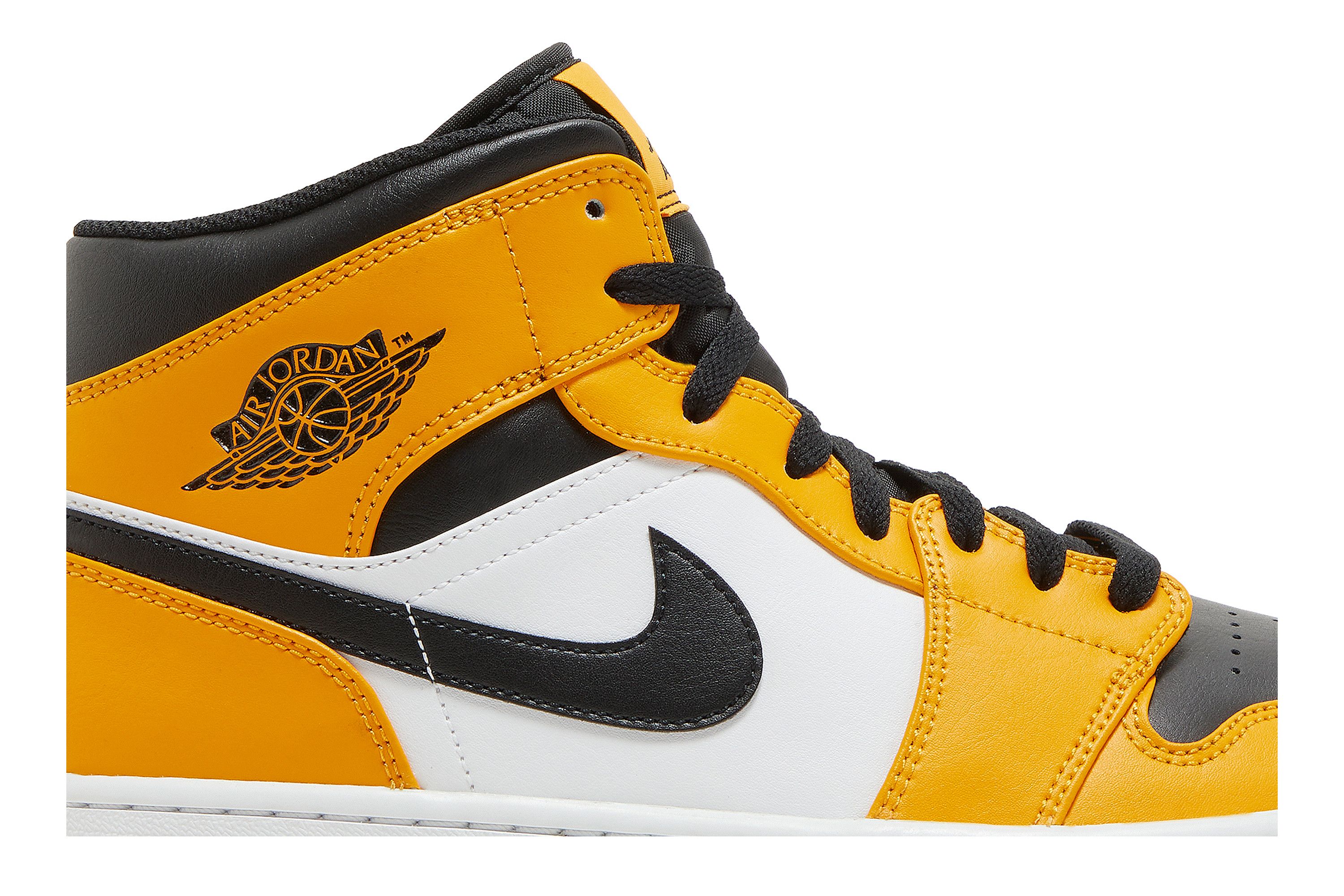 Jordan 1 mid yellow black cheap