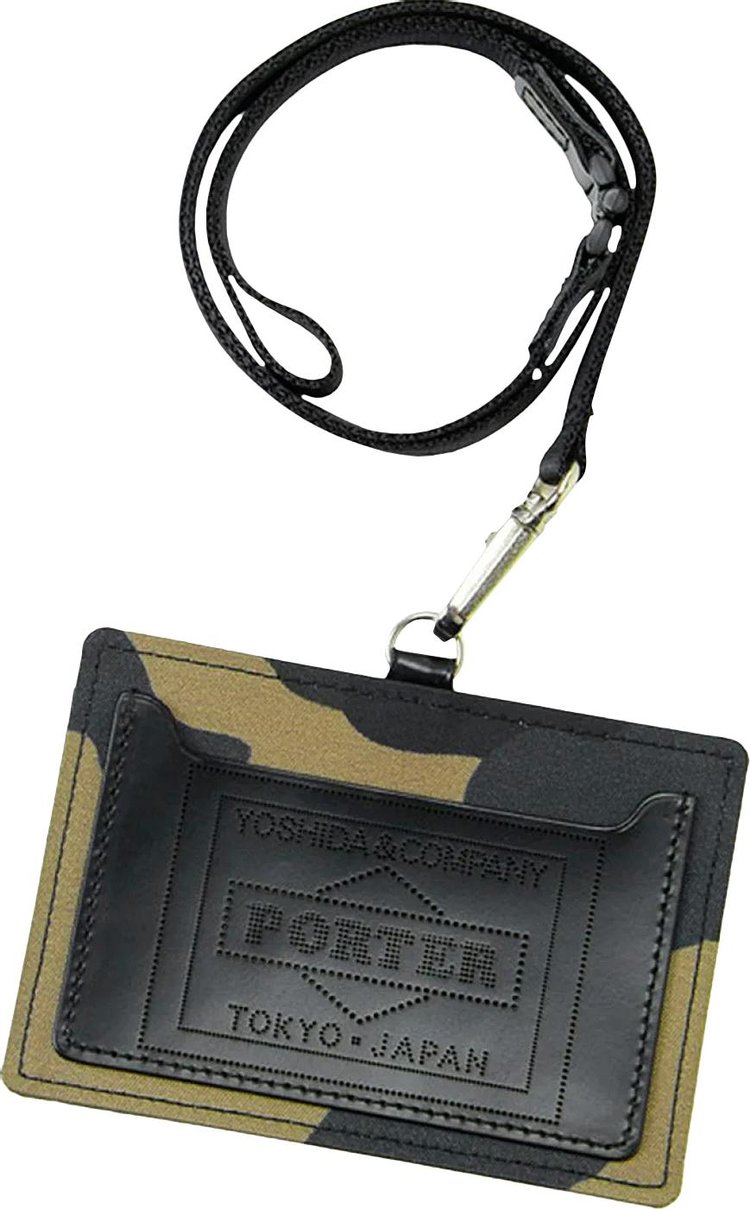 Porter-Yoshida & Co. Camouflage Wallet ID Case 'Khaki'