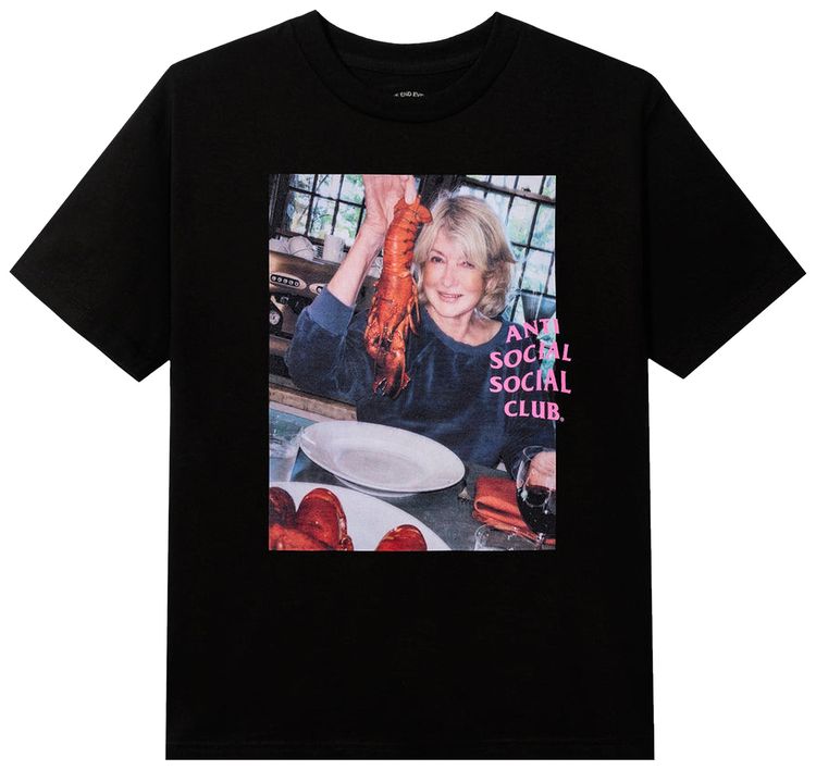 Anti Social Social Club x Martha Stewart Lobster Tee Black