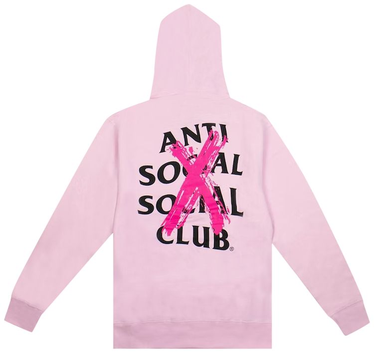 Anti Social Social Club Cancelled Hoodie Pink
