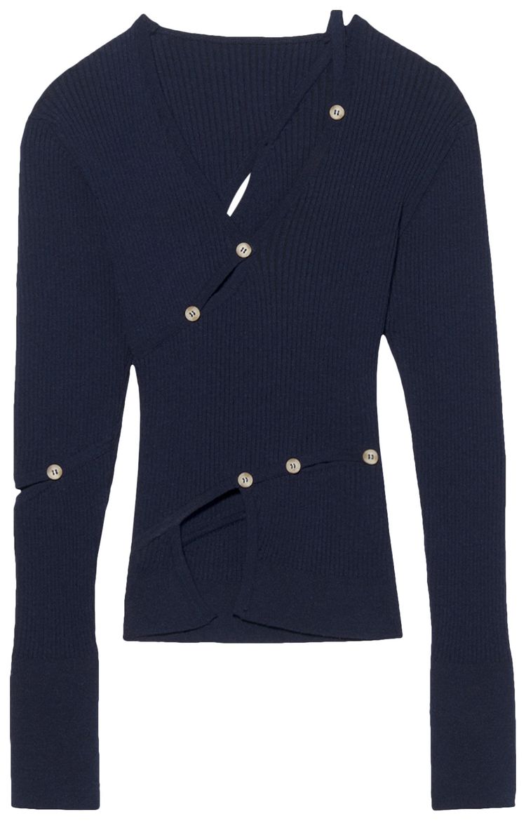 Jacquemus Le Cardigan Tordu Navy