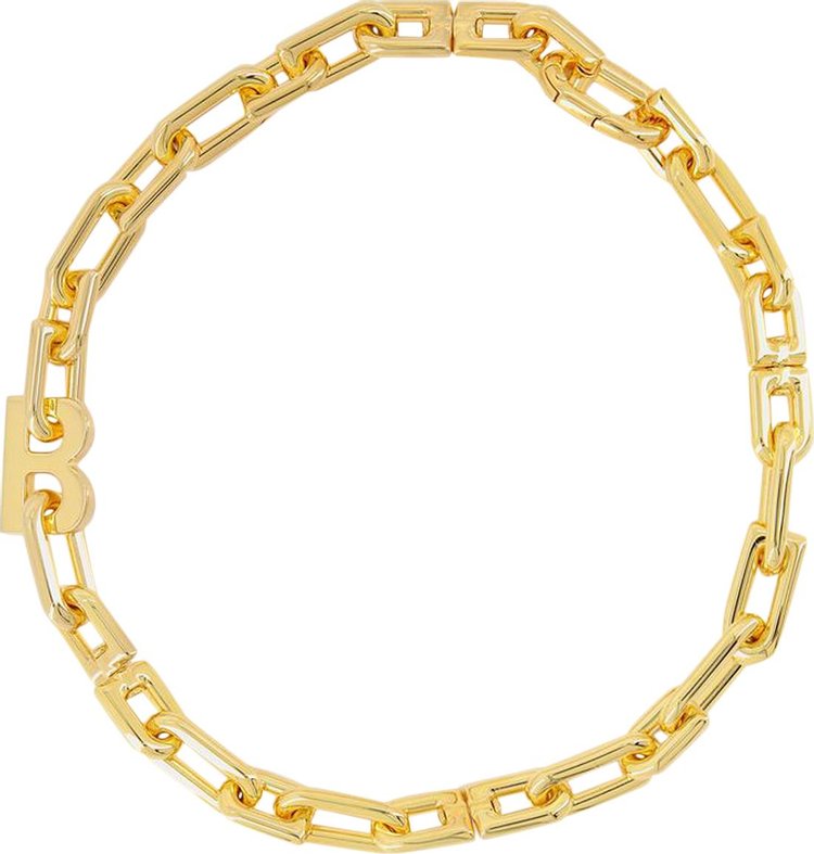 Balenciaga B Chain Thin Necklace 'Shiny Gold'