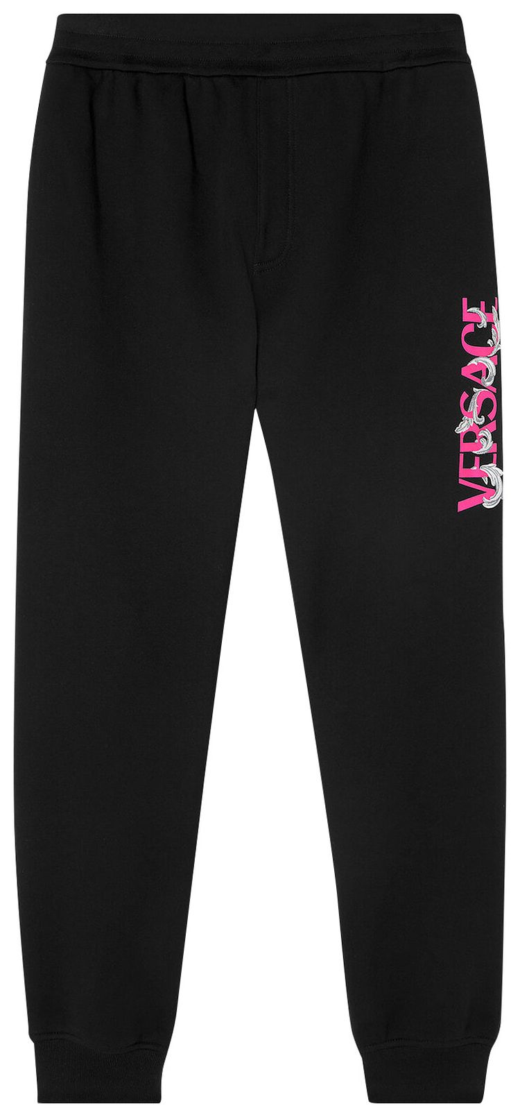 Versace Silver Baroque Sweatpants Black