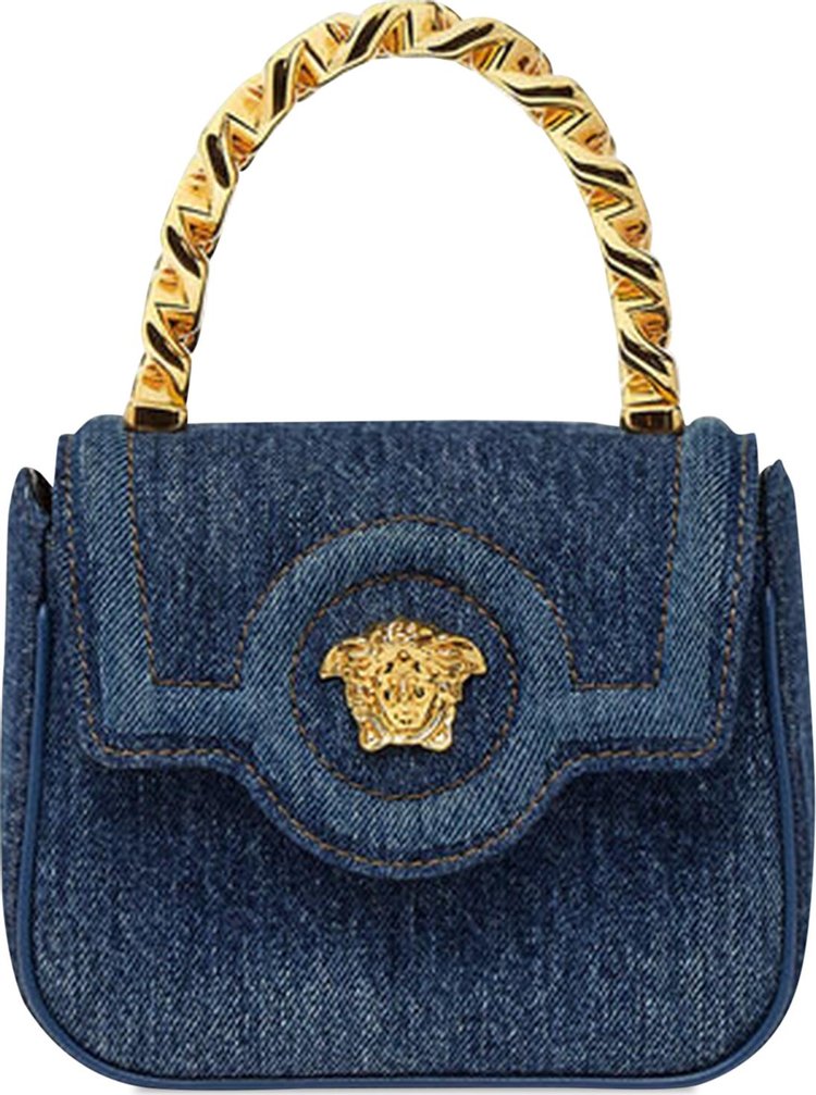 Versace La Medusa Mini Bag 'Navy Blue/Gold'
