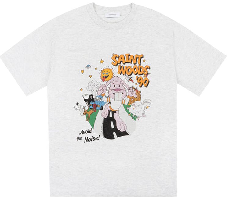 Saintwoods Graphic Tee Ash