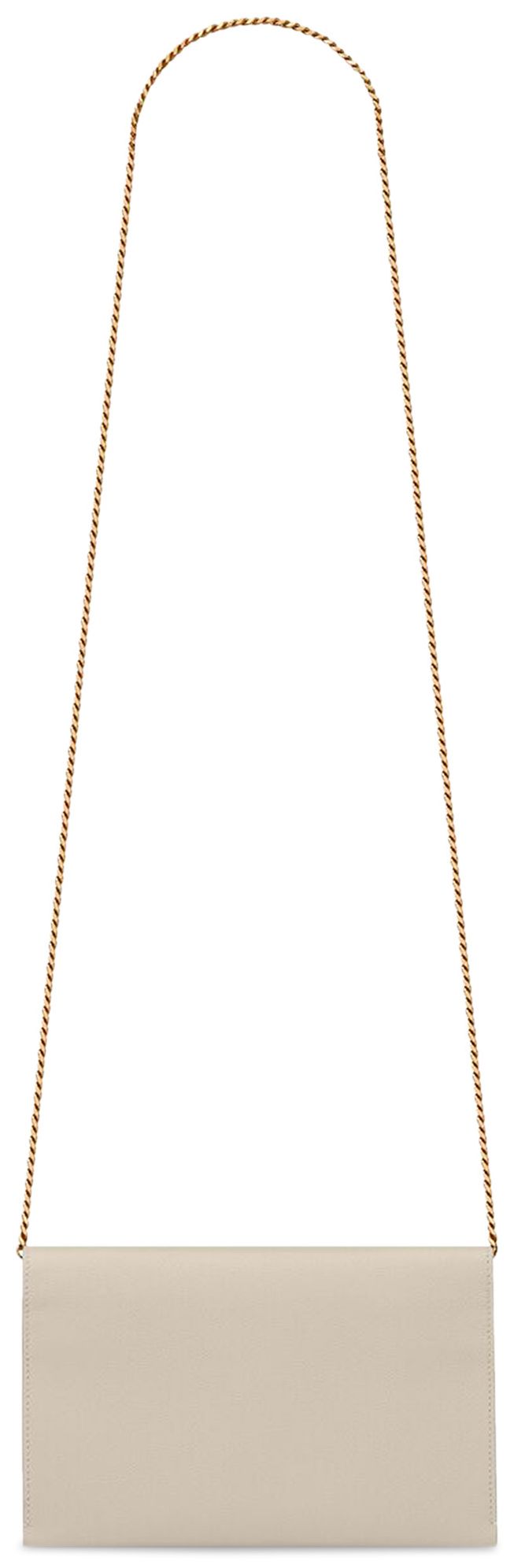 Saint Laurent Uptown Chain Wallet Crema Soft