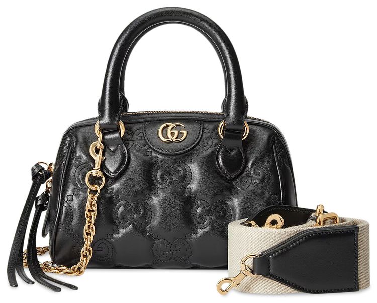 Gucci GG Matelasse Top Handle Bag BlackNatural