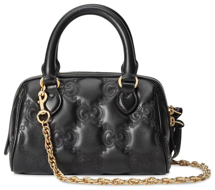 Gucci GG Matelasse Top Handle Bag BlackNatural