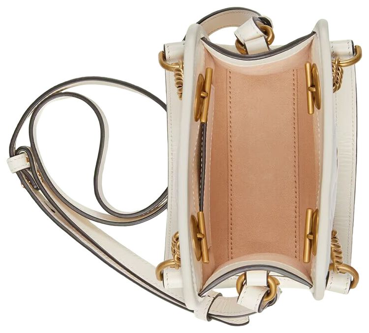 Gucci GG Marmont Mini Top Handle Bag Mystic WhiteMWhite